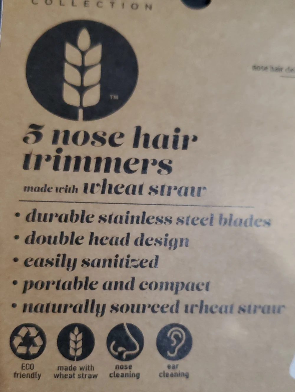10 pack wheat straw eco friendly nose hair trimmer and ear cleaner set brand new